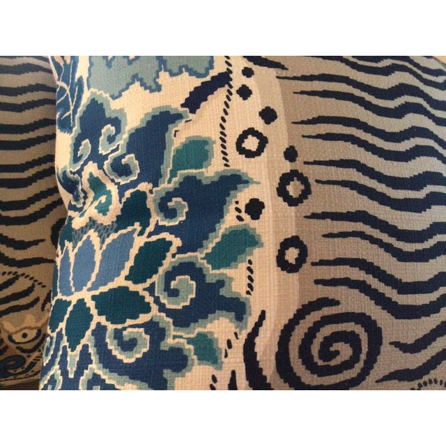 Plush Down-Filled Tibet Tiger Pillows- a Pair For Sale - Image 4 of 6