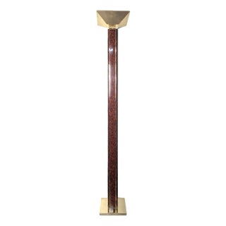 Italian Floor Lamp in Faux Tortoiseshell Style For Sale