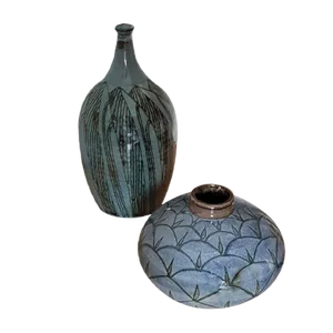 Mid-Century Ceramic Vases by Rudolf Knörlein, Set of 2