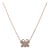 14k(585) Rose Gold Natural Diamond Butterfly Pendant Necklace With Chain For Sale