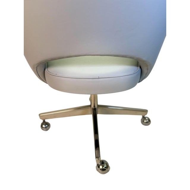 We've been restoring Saarinen executive chairs for years in every fabric one can imagine, right in our very own workroom....