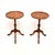 Vintage Georgian Inlaid Yew Wood Wine Tables, 1930, Set of 2 For Sale - Image 9 of 9