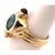 Modern 14 Karat Yellow Gold Free Form Ring With Stones, Size 6 For Sale - Image 3 of 10