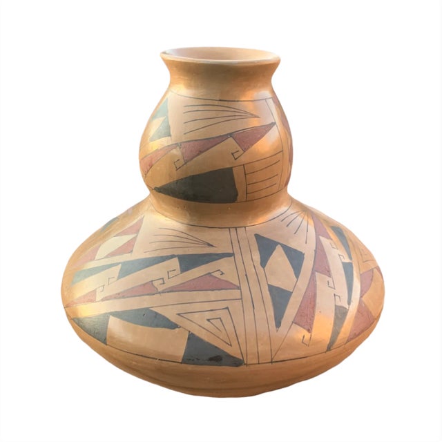 Signed Mata Ortiz Native American Double Gourd Pottery Vessel For Sale - Image 11 of 11