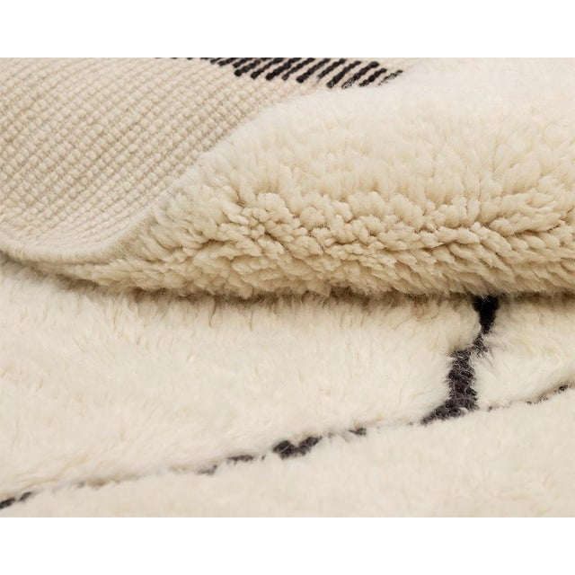 Minimalist Organic Line Oversize Hand-Knotted Wool Rug | 13'3" X 9'10" | One of a Kind For Sale - Image 9 of 9