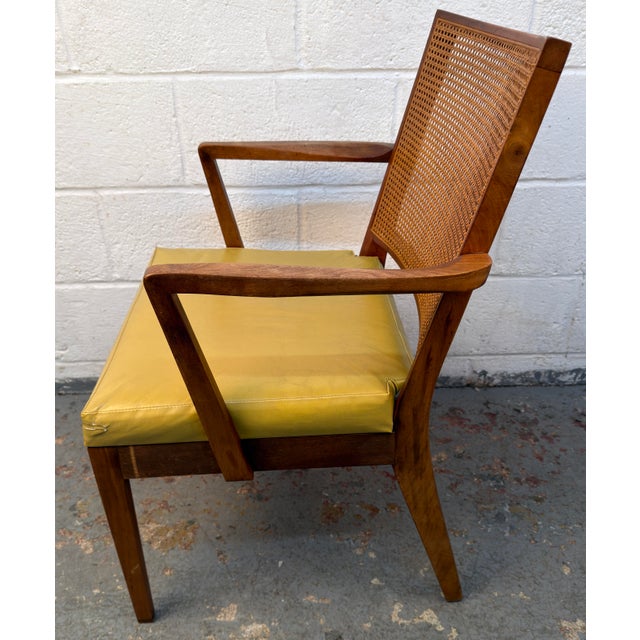 Set of Six Mid-Century Walnut and Cane Dining Chairs by Glenn of California For Sale - Image 16 of 18