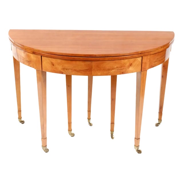 French Biedermeier Demi Lune Folding Table in Cherry, 1810 For Sale