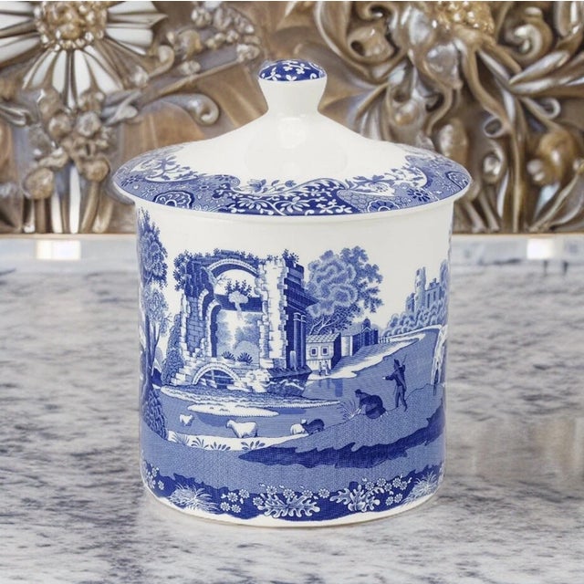 Mid-Century Modern 1990s Spode Blue Italian Storage Ginger Jar For Sale - Image 3 of 3