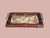 Vintage Faux Bamboo Glass Tray With Schumacher Fabric Insert For Sale - Image 11 of 14