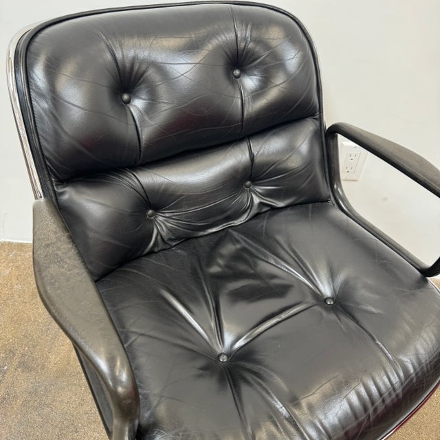 1990s Pollock Executive Armchair Five Star Base on Castors For Sale - Image 10 of 11