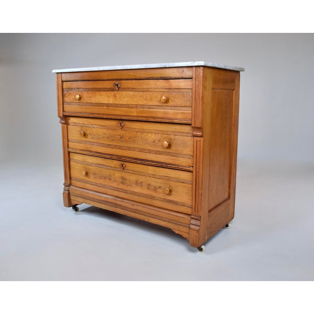 Wood Late Victorian Aesthetic Period Eastlake Cottage Dresser For Sale - Image 7 of 14