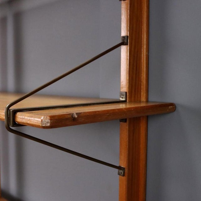 Vintage Wooden Corner Bookshelf, 1960s For Sale - Image 5 of 9