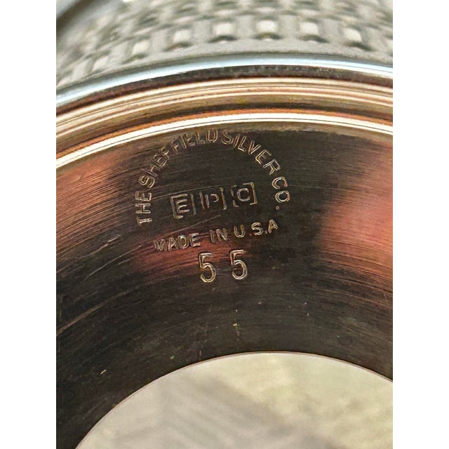 Mid 20th Century Sheffield Silver Co. Art Deco Pierced Silver Plate Wine Bottle Holder For Sale - Image 9 of 10