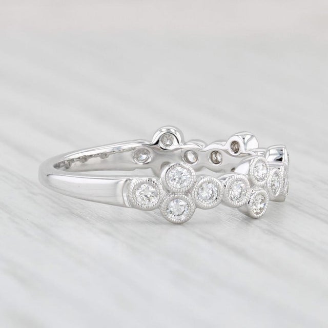 Modern Beverley K 0.47ctw Diamond Ring 14k White Gold Wedding Stackable Band, Size 6.75 For Sale - Image 3 of 8