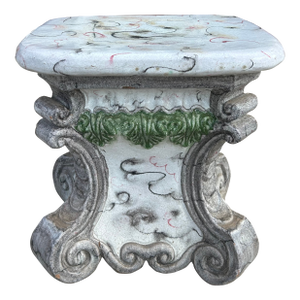 1960s Italian Glazed Terra Cotta Table or Garden Seat