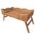 Coastal Artifacts Rattan Scallop Design Breakfast Tray with Wooden Legs, Honey Brown For Sale - Image 3 of 5