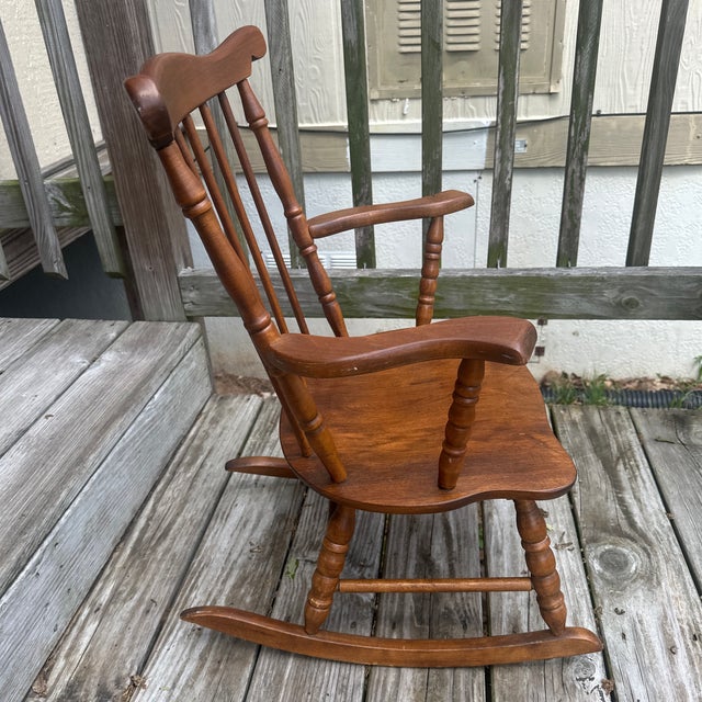 One owner children’s rocking chair. Beautiful crafted it solid word Charles rocking chair with beautiful primitive...