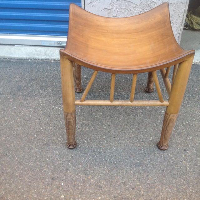 2010s Modern Mid Century Style Stool For Sale - Image 5 of 5