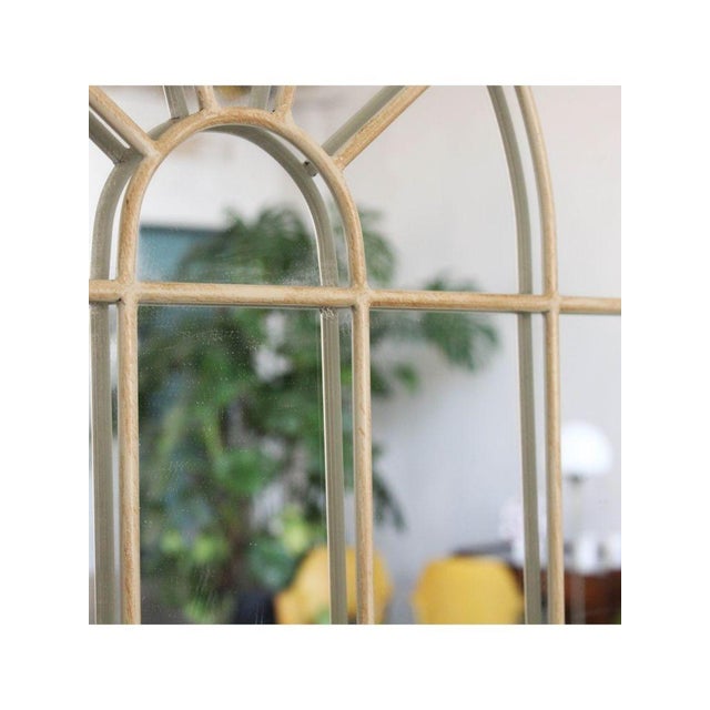 Glass Vintage Italian Window Mirror For Sale - Image 7 of 9