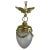 Gold Art Nouveau Hanging Lamp Bronze with Eagle and Teardrop Shape, 1900s For Sale - Image 8 of 8