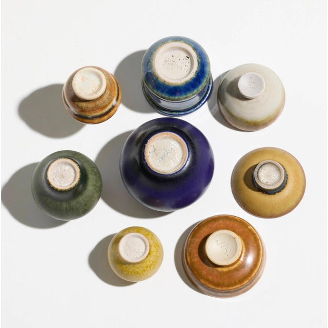 1950s Collection of 23 Miniature John Andersson Pottery Vessels for Hoganas of Sweden For Sale - Image 14 of 18