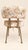 1960s Vintage Dressing Table Chair with Faux Fur Upholstery and Gold Legs, 1960s For Sale - Image 5 of 6
