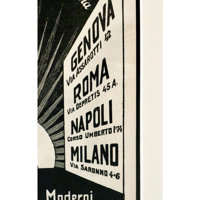 Art Deco 1920s Italian Advertisement, Impianti Telefonici Moderni, Societa Ericsson Italiana (Matted) For Sale - Image 3 of 5