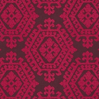 Sample - Schumacher Omar Embroidery Fabric in Berry For Sale