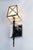 Contemporary Andorra Colonial Noir Geometric Wall Sconce in Nickel-Plated Brass and Clear Frosted Artisan Glass by ZAVADSKI, 2020 For Sale - Image 3 of 5