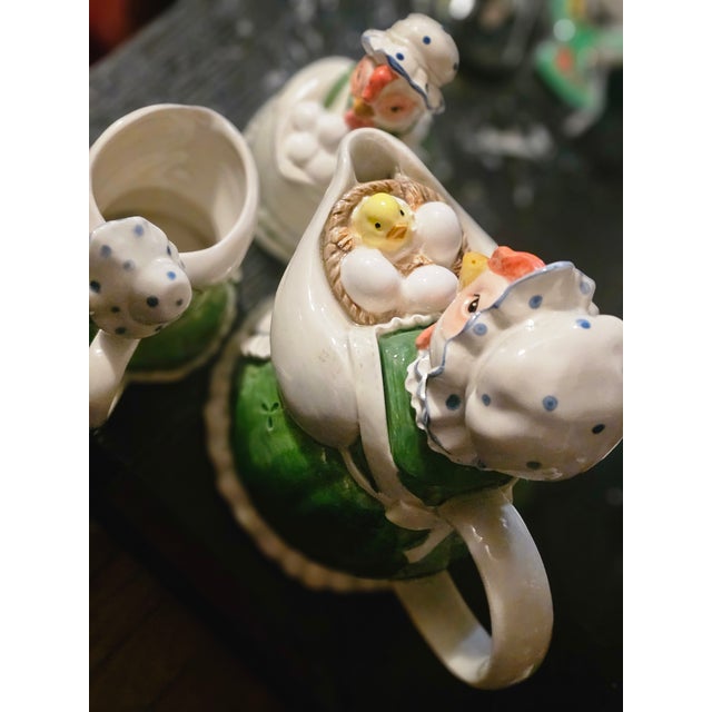 Vintage Otagiri Porcelan Tea Service - Hens and Chicks For Sale - Image 10 of 11