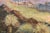 Blue Desert Mountain Landscape in Oil on Canvas by Cecil C. Hunter For Sale - Image 8 of 8