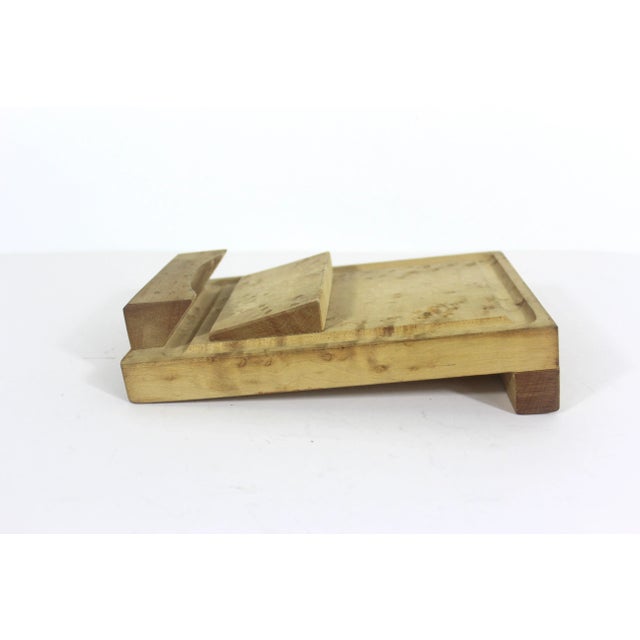 Mid-Century Modern Vintage Birds Eye Maple Oyster Chucking Board Wood For Sale - Image 3 of 10