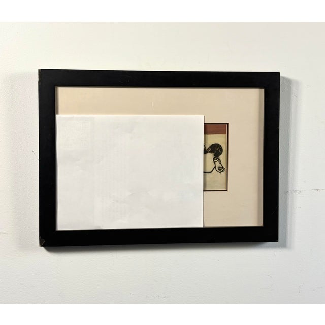 Mid 20th Century Sanyu (Chang Yu) Style Reclining Nude – Framed Modernist Print For Sale - Image 10 of 12