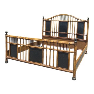 Vintage Milling Road for Baker Bamboo Regency King Size Bedframe For Sale