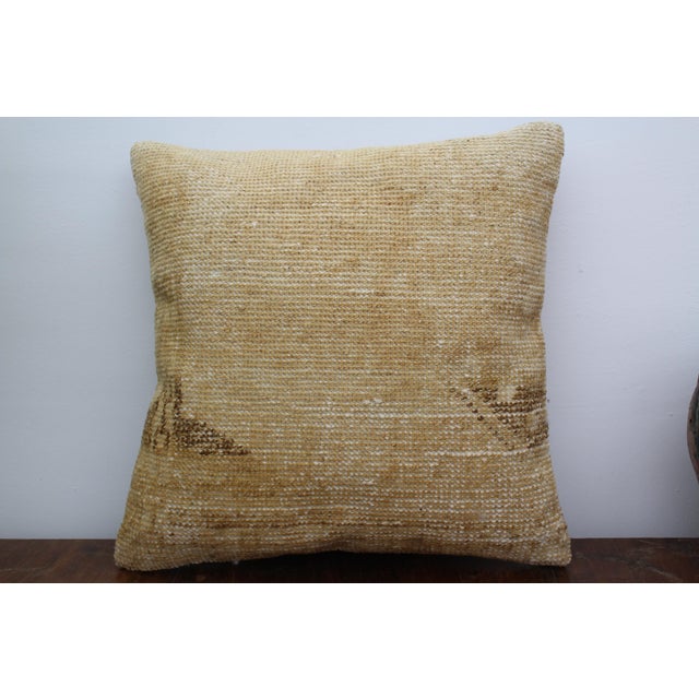 Mid-Century Modern Turkish Vintage Rug Decorative Pillow Cover - 17"x17" For Sale - Image 3 of 13