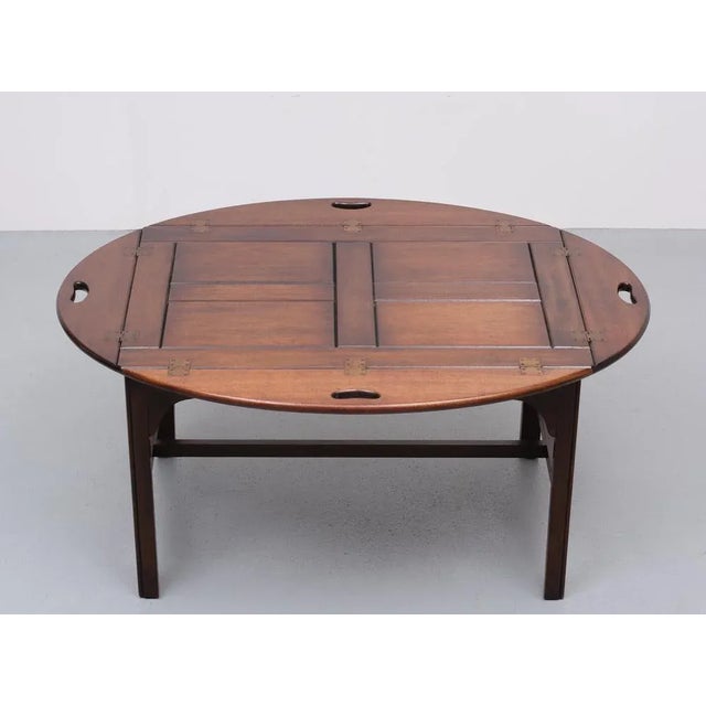 Brown Mahogany Tray Table by Bevan Funnell, England, 1960s For Sale - Image 8 of 10