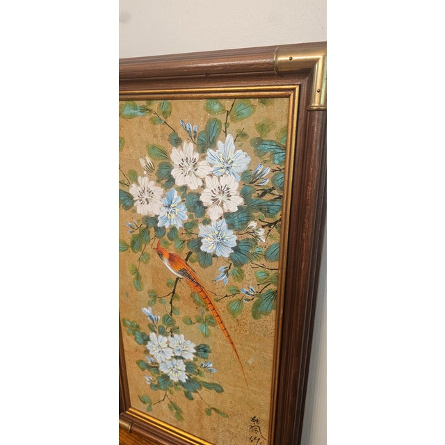 Signed Kwong Lee Watercolor on Cork Signed For Sale In Atlanta - Image 6 of 8