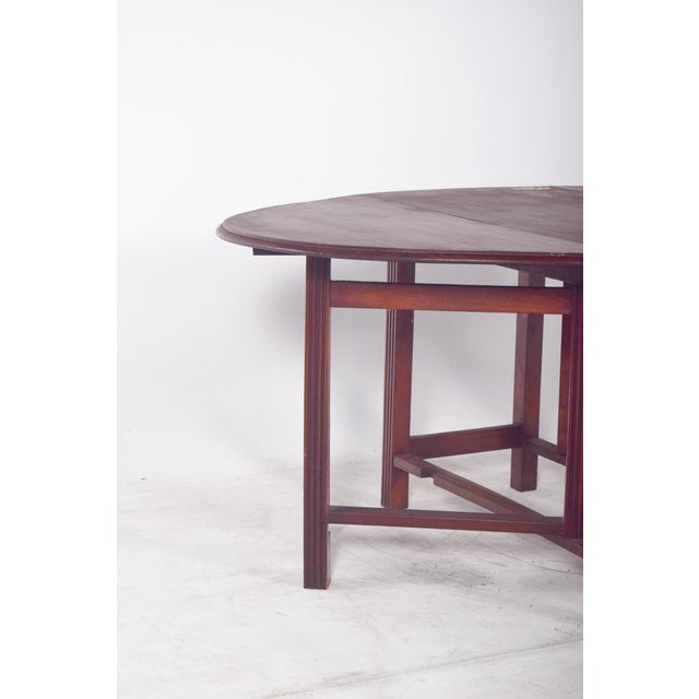 Wood European Flip Flap Oval-Top Table For Sale - Image 7 of 14