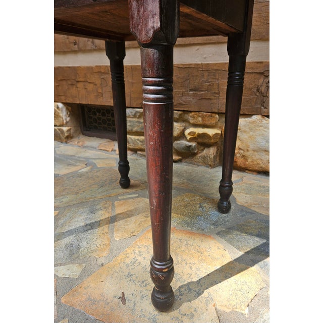 Exceptional, Signed in Graphite, on Bottom Drawer "Russell" #31, an American Federal/Sheraton Period 2 Drawer End Table For Sale - Image 12 of 18