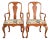 Baker Furniture Queen Anne Carved Walnut Armchairs or Dining Captain Chairs, Pair For Sale