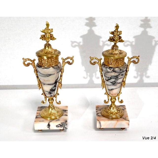 Marble and Bronze Casseroles, 1920, Set of 2 For Sale - Image 13 of 18