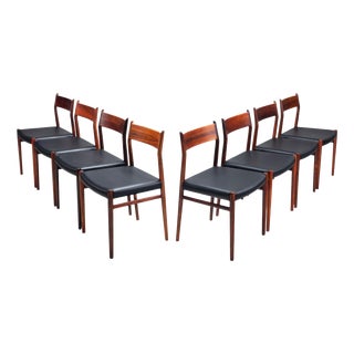 Model 418 Dining Chairs in Rosewood by Arne Vodder for Sibast Mobler, Denmark, 1960, Set of 8 For Sale