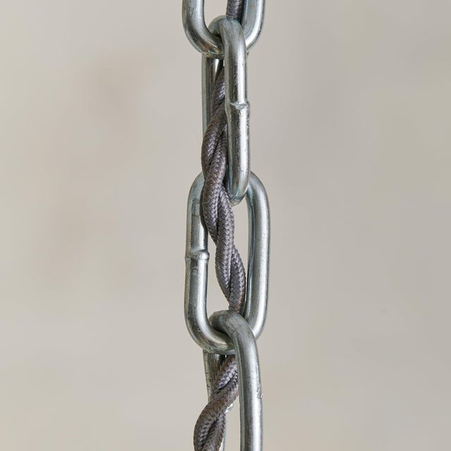 1960s 1960s Italian Hand-Chiseled Glass Pendant Attributed Fontana Arte For Sale - Image 5 of 7