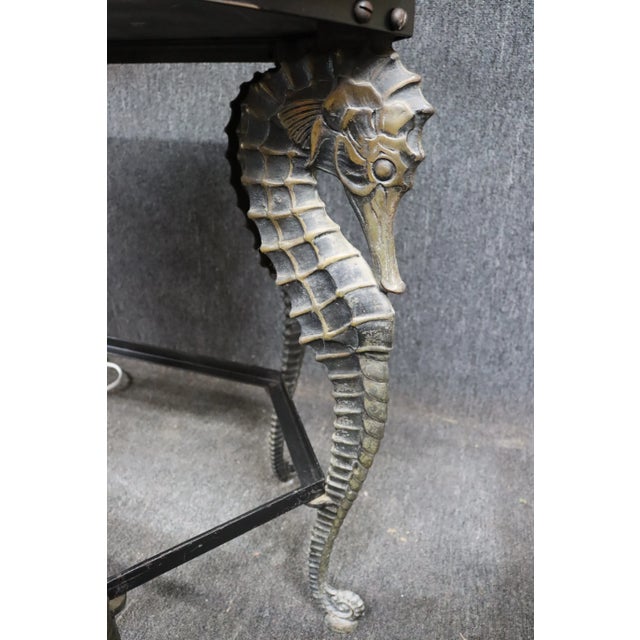 Jewel Aquarium Co. Bronze Seahorse, Dolphin & Clam Aquarium For Sale - Image 10 of 13