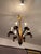 2010s Paul Ferrante Dutch Metal Leaf Iris Chandelier For Sale - Image 5 of 12