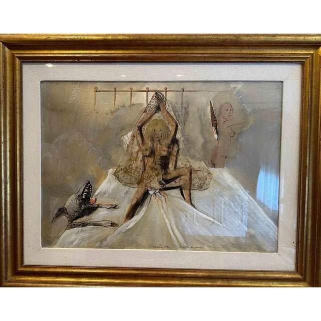 1970s Sergio Vacchi, The Venus Veil, Oil on Canvas, 1976 For Sale - Image 5 of 5