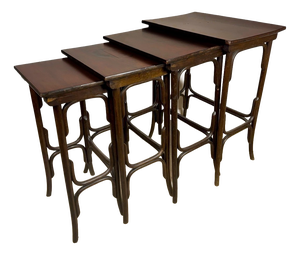 Art Nouveau No. 10 Nesting Tables by Michael Thonet for Thonet, 1900s, Set of 4