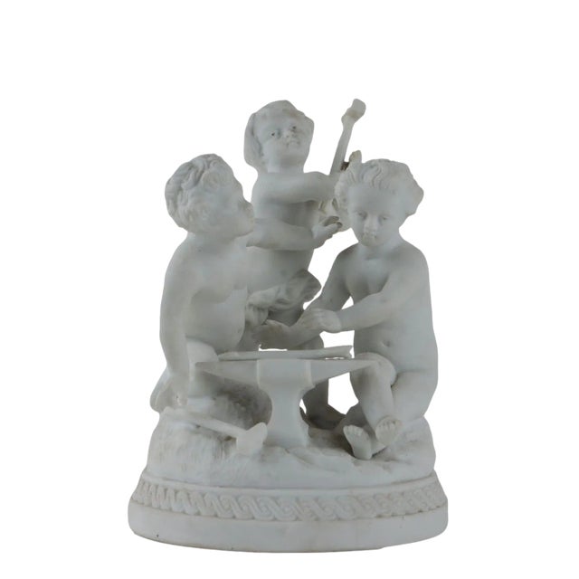 Antique Angels Sculptures from Sèvres Biscuit For Sale