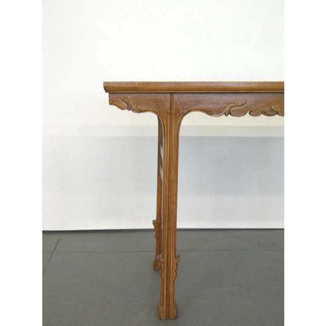 Chinese 1980s Chinese Side Table With Sword-Style Legs and Pudding Stone Top For Sale - Image 3 of 10