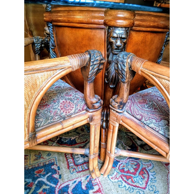 Authentic Rare Vintage Thomasville Ernest Hemingway Dining Set For Sale In Raleigh - Image 6 of 12